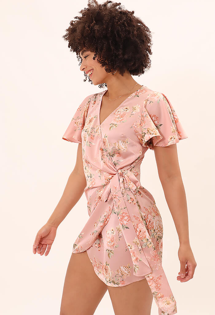 Wrapped Up Mini Dress - KK Bloom Boutique